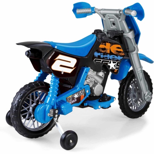 Mota elétrica FEBER CROSS 6V azul + capacete FAMOSA