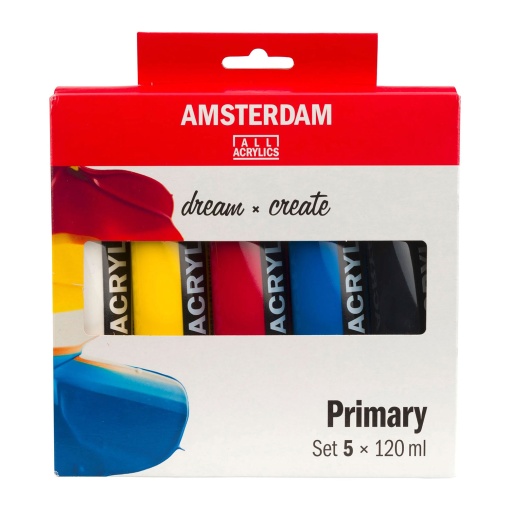 Tinta Acrílica AMSTERDAM 5 Cores 5x120ml