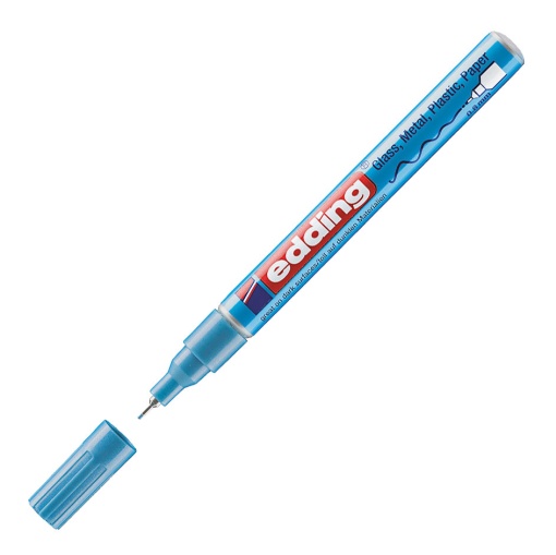 Marcador EDDING 780 0,8mm azul claro metálico