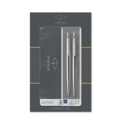 Conjunto PARKER Jotter esferográfica e lapiseira inox Ct