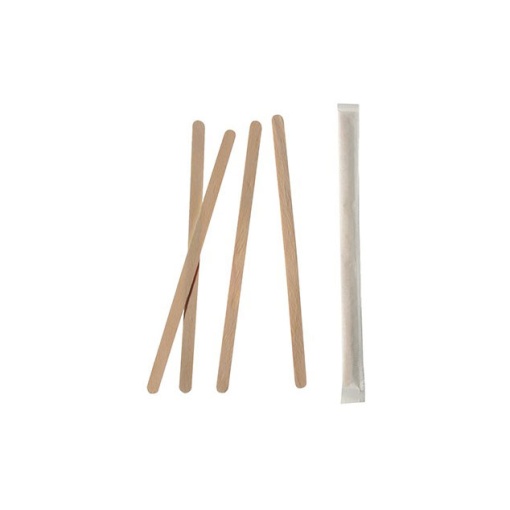 Palheta para Café Madeira Descartável 9,2cm 150 unidades PAPSTAR
