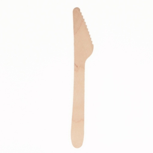 Faca de Madeira Descartável 16,5cm 25 unidades PAPSTAR
