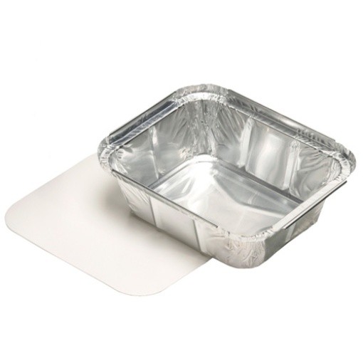Taça de Alumínio Descartável com Tampa 500ml Rectangular (10 unidades) PAPSTAR