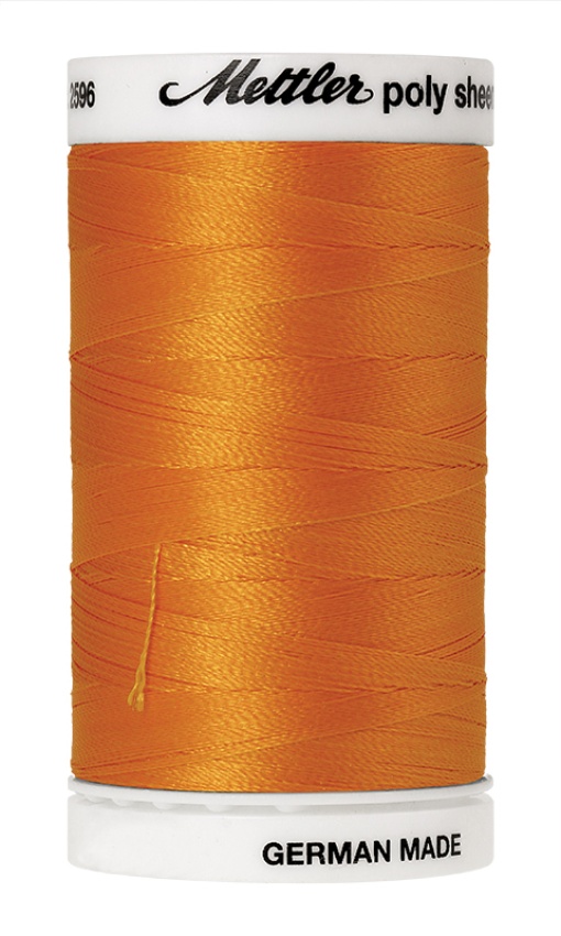 Linha de Bordar METTLER Poly Sheen 800m Laranja 800