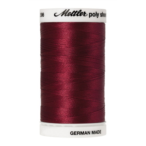 Linha de bordar METTLER Poly Sheen 800m vermelho 1912