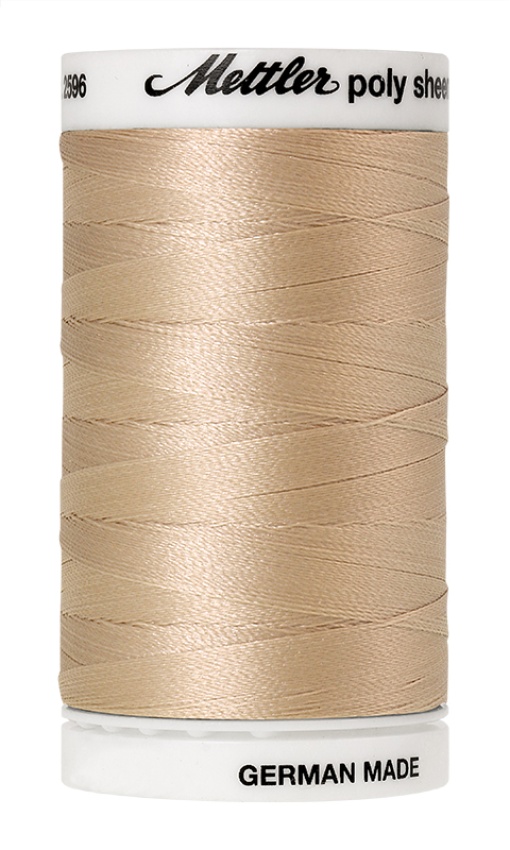 Linha de Bordar METTLER Poly Sheen 800m Bege 761