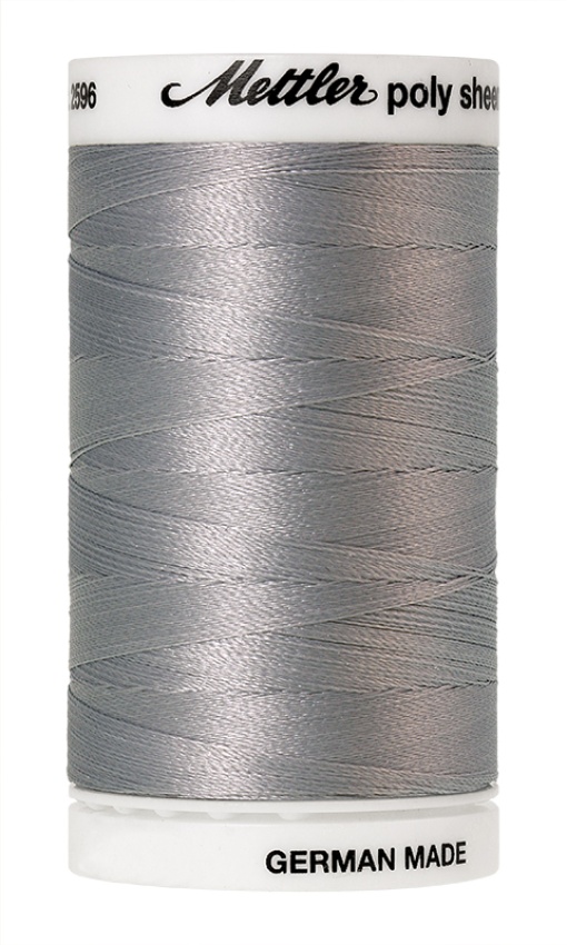Linha de Bordar METTLER Poly Sheen 800m Cinza 142