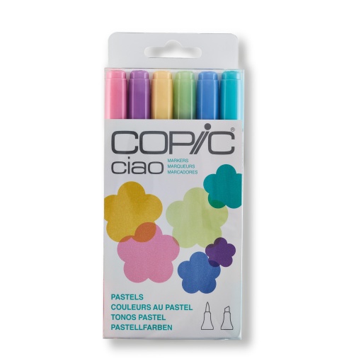 Marcador COPIC Ciao 2 Pontas 5+1 Tons Pastel