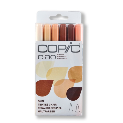 Marcador COPIC Ciao 2 Pontas 6 Tons Pele
