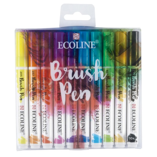 Brush Pen Aguarelável TALENS ECOLINE 10 Cores