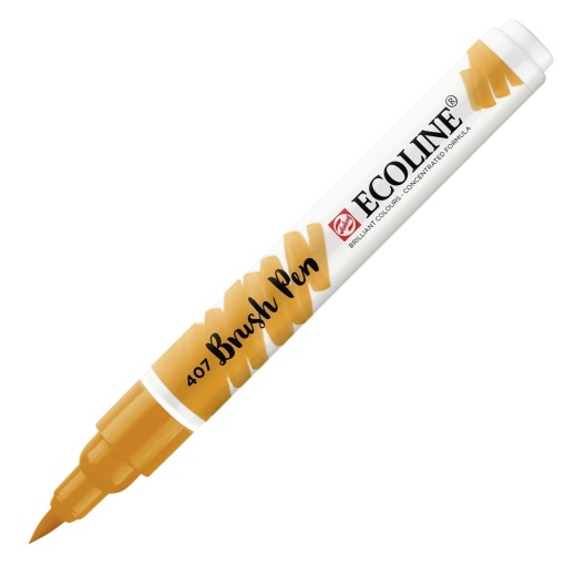 Brush Pen Aguarelável TALENS ECOLINE Ocre Escuro 407