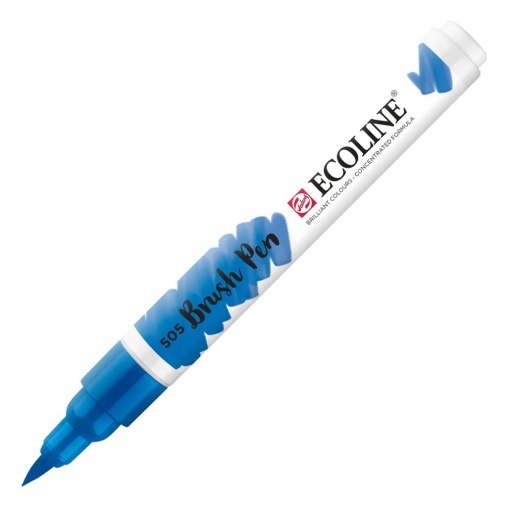 Brush Pen Aguarelável TALENS ECOLINE Azul Ultramarino Claro 505