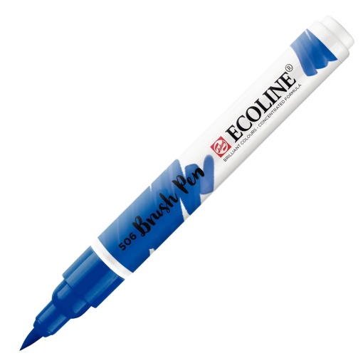 Brush Pen Aguarelável TALENS ECOLINE Azul Ultramarino Escuro 506