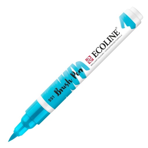 Brush Pen Aguarelável TALENS ECOLINE Azul Celeste Claro 551