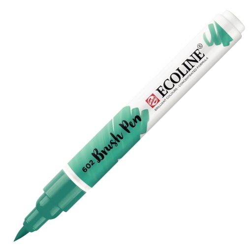 Brush Pen Aguarelável TALENS ECOLINE Verde Escuro 602