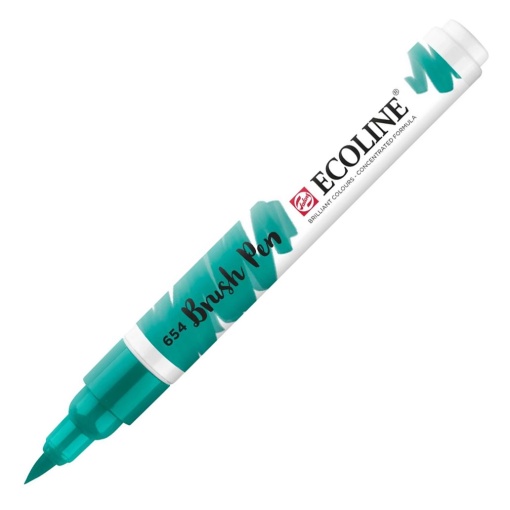 Brush Pen Aguarelável TALENS ECOLINE Verde Pinho 654