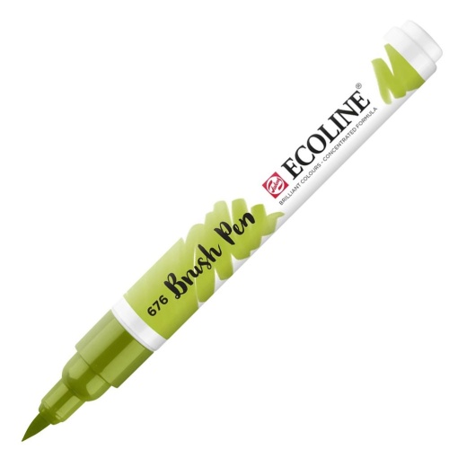 Brush Pen Aguarelável TALENS ECOLINE Verde Relva 676