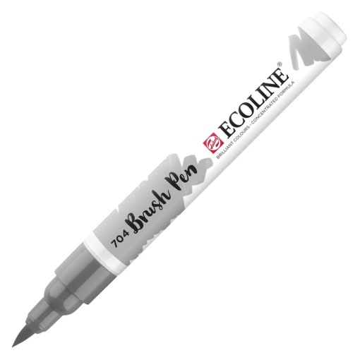 Brush Pen Aguarelável TALENS ECOLINE Cinzento 704