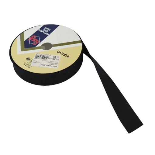 Fita de viés FANY 30mm preto 001 (metro)