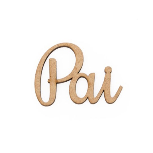 Palavra de Madeira Pai 3x2,5x0,3cm