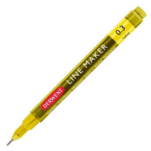 Fineliner DERWENT Line Maker 0,3mm Amarelo
