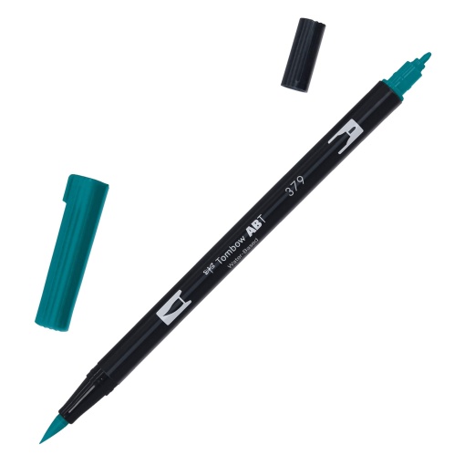Brush Pen Aguarelável TOMBOW com 2 Pontas ABT-379 Verde Jade