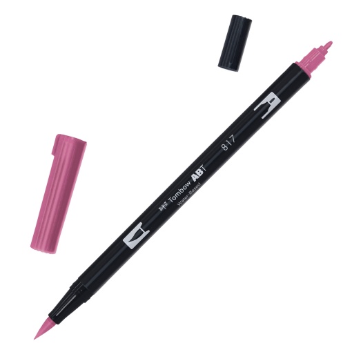 Brush Pen Aguarelável TOMBOW com 2 Pontas ABT-817 Rosa Malva