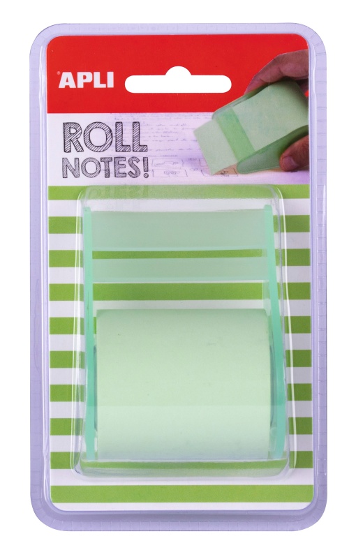 Notas aderentes em rolo APLI 50mm rolo com 8 metros verde pastel