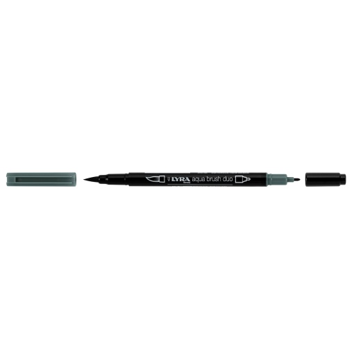 LYRA Aqua Brush Duo watercolor brush pen in cool medium gray