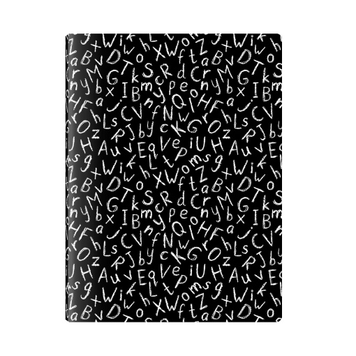 Caderno A4 Capa Plástica Agrafado SIMPLY Pautado Preto 48 folhas 90g