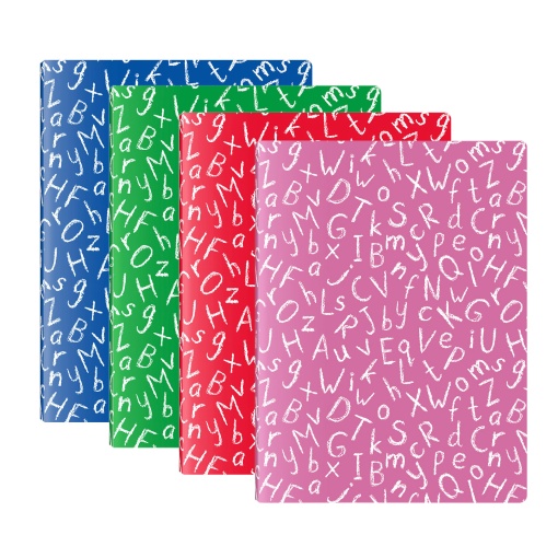 Caderno A5 Capa Plástica Agrafado SIMPLY Pautado 48 folhas 90g Sortido