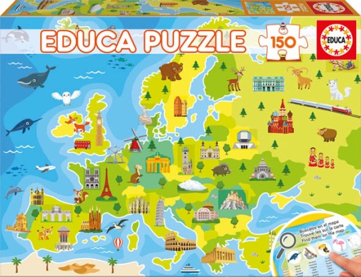 Puzzle EDUCA 150 peças Mapa da Europa