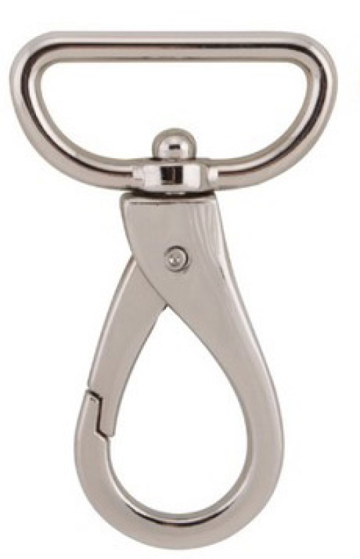 Fecho Mosquetão de Metal 32mm Prateado COSE