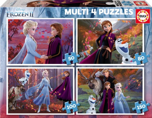 Puzzle EDUCA 50-80-100-150 peças progressivo FROZEN 18640