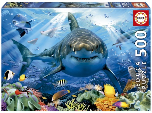 Puzzle EDUCA 500 peças Grande Tubarão Branco