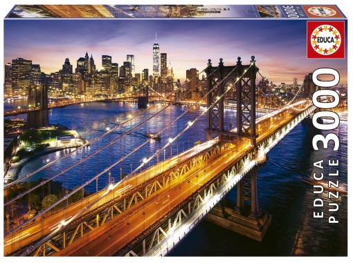 Puzzle EDUCA 3000 peças Manhattan ao Pôr do Sol