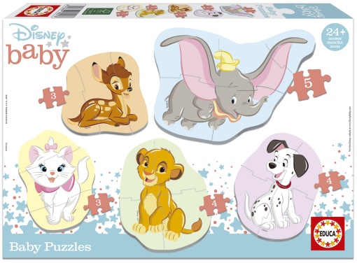 Puzzle EDUCA Baby 5x3-5 peças Animais DISNEY