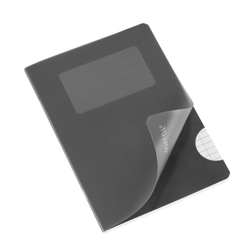 Caderno A5 Capa Plástica Agrafado ANCOR Pautado Preto 48 folhas 90g