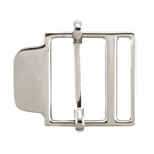 Fivela de metal com passador retangular 30mm prateado COSE 754105.030.0101