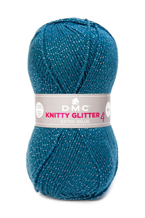 Fio de Tricot DMC Knitty4 Glitter 8138/228 50g Azul