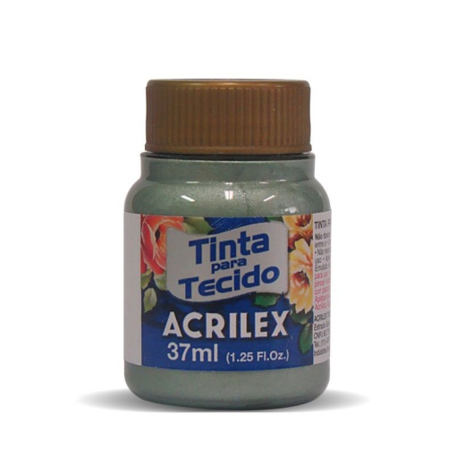 Tinta para Tecido Metálica ACRILEX Cítrico 848 37ml