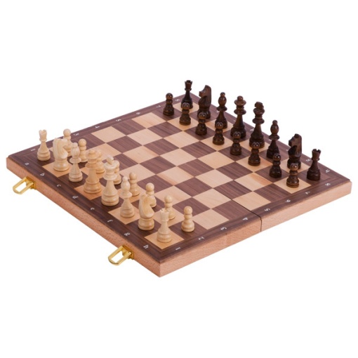 Jogo de Xadrez Dobrável de Madeira GOKI 38x38x2,7cm