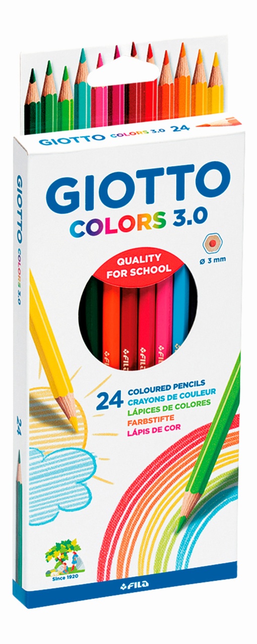 Lápis de Cor GIOTTO Colors 3.0 com 24 Sortido