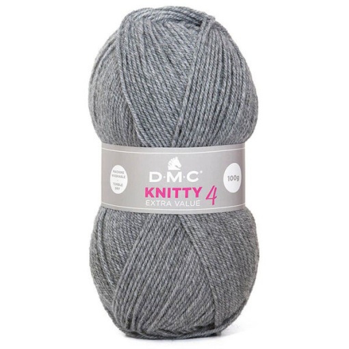 Fio de Tricot DMC Knitty4 8112/838 100g Cinza