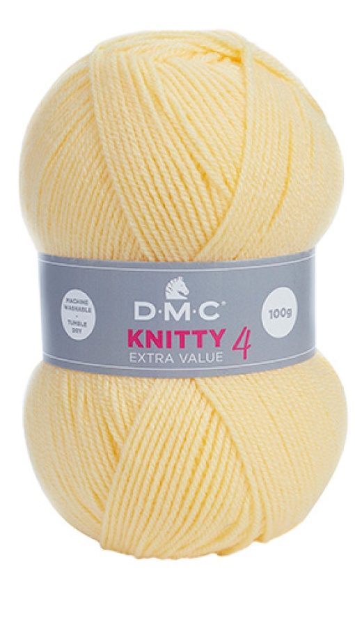 Fio de Tricot DMC Knitty4 8112/957 100g Amarelo Bebé