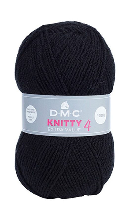 Fio de Tricot DMC Knitty4 8112/965 100g Preto