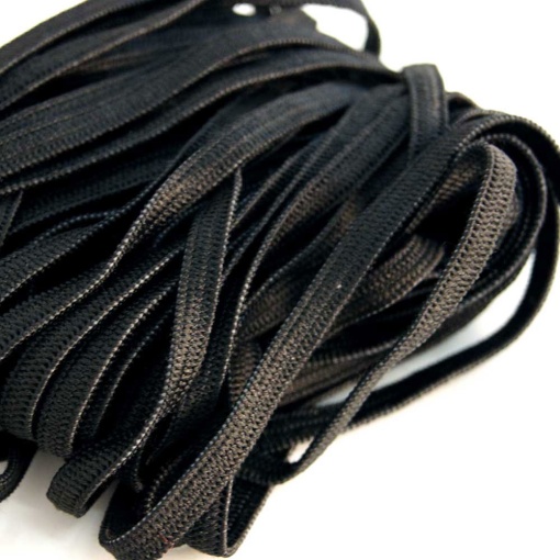 Elástico Agulha 5mm Preto (metro)