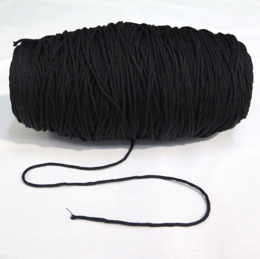 Elástico Cirúrgico 2mm Preto (metro)