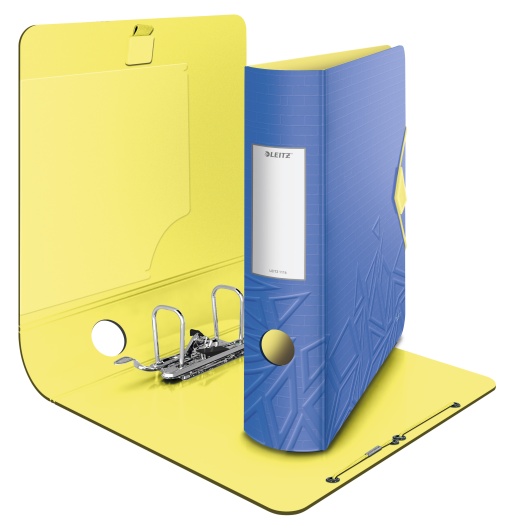 Pasta de Arquivo LEITZ Urban Chic 2.0 A4 Comercial lombada de 82mm 2 Argolas Azul