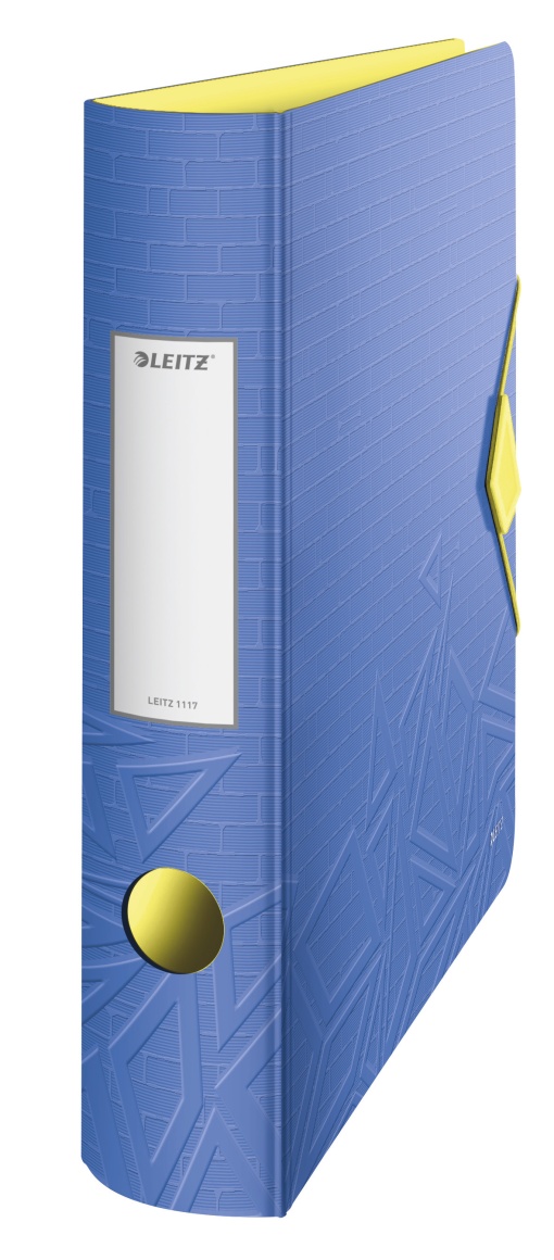 Pasta de Arquivo LEITZ Urban Chic 2.0 A4 Comercial lombada de 60mm 2 Argolas Azul